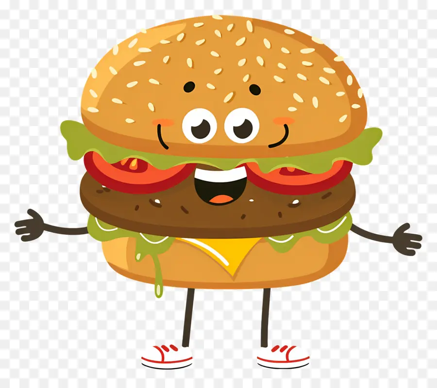 Hamburguesa Animada，Hamburguesa De Dibujos Animados PNG