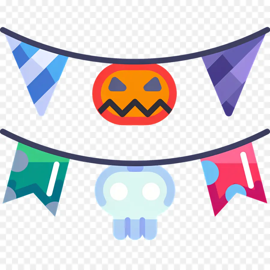 Empavesado De Halloween，Pancartas De Halloween PNG