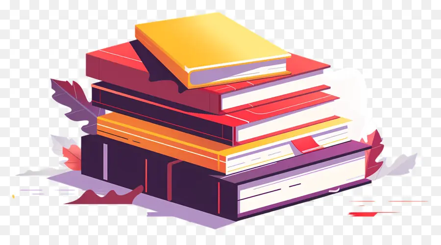 Icono De Libros，Pila De Libros Coloridos PNG