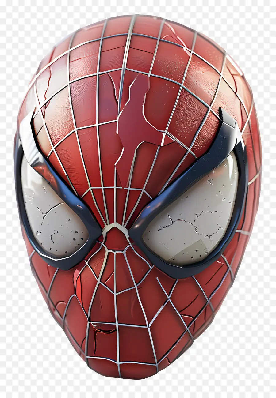 Cara Del Hombre Araña，Máscara De Spider Man Agrietada PNG