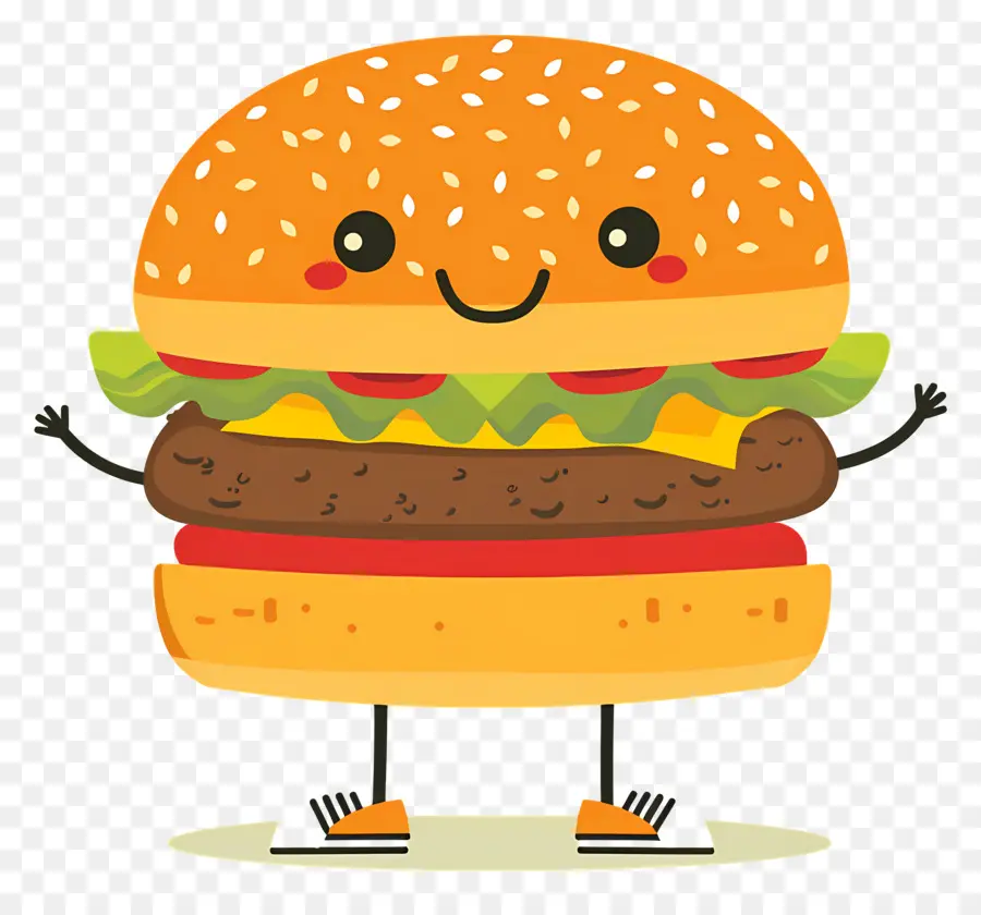 Hamburguesa Animada，Hamburguesa De Dibujos Animados PNG