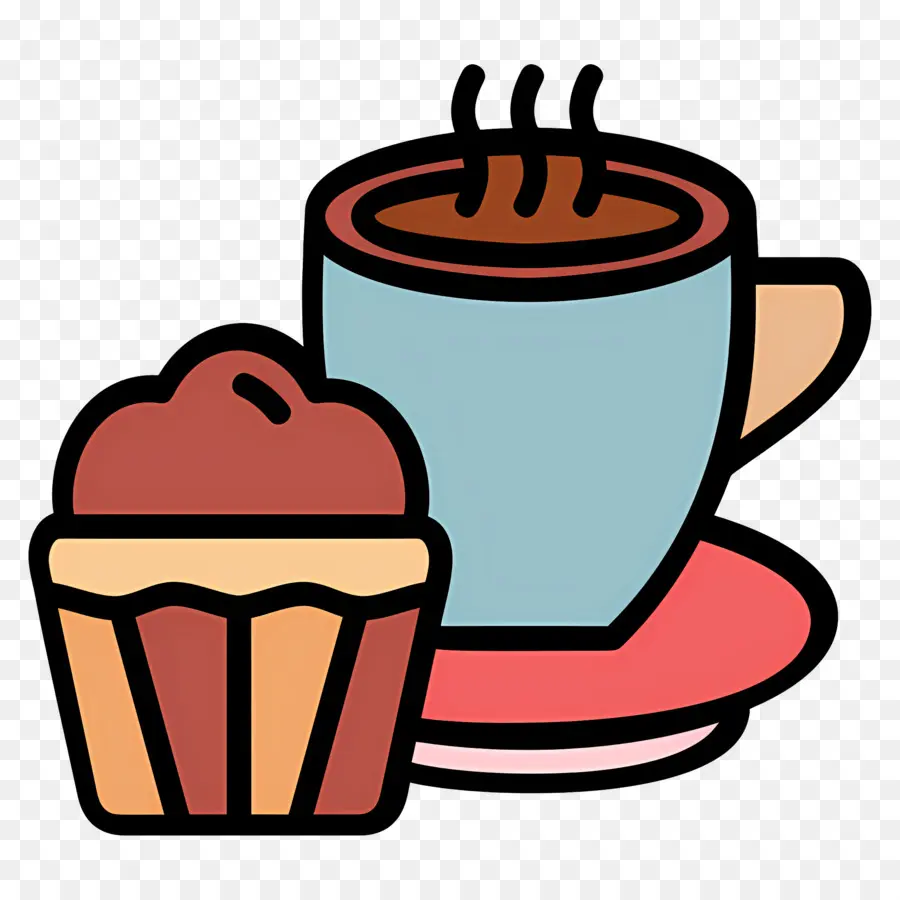 Desayuno Cafe，Café Y Muffin PNG