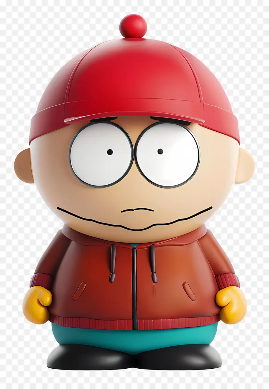 Eric Cartman，Personaje De Dibujos Animados Con Gorra Roja PNG