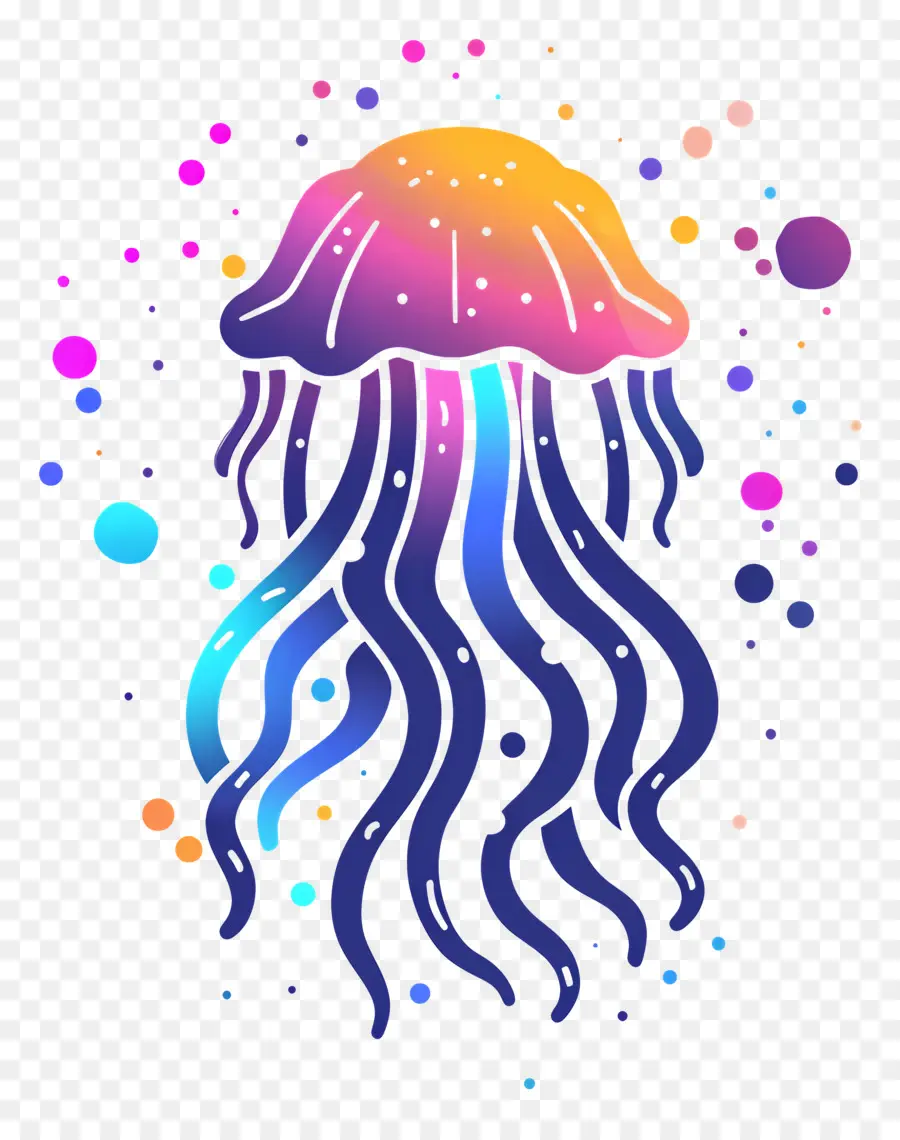 Medusas，Medusas Coloridas PNG