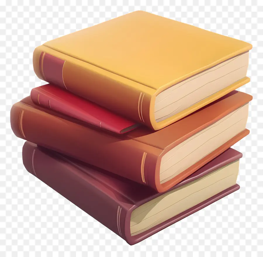 Libros Animados，Pila De Libros En Colores Pastel PNG