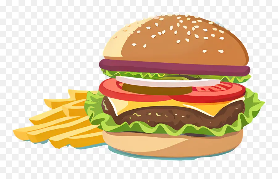 Hamburguesa Animada，Hamburguesa Con Queso PNG