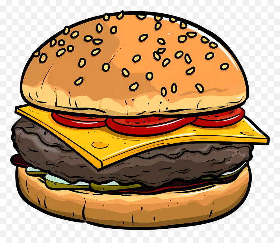 Hamburguesa Animada，Hamburguesa Con Queso PNG