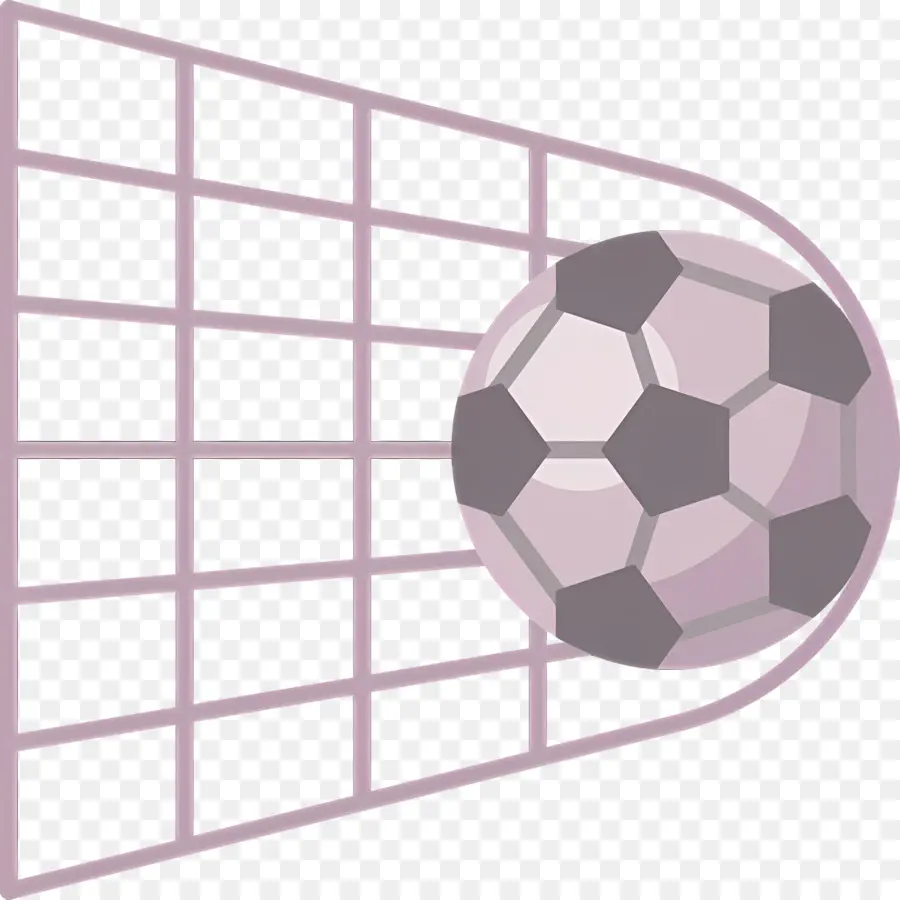 Portería De Futbol，Balón De Fútbol En Red PNG