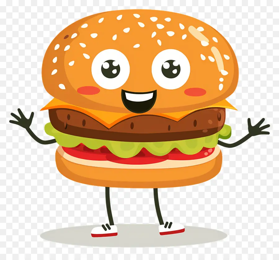 Hamburguesa Animada，Hamburguesa De Dibujos Animados PNG