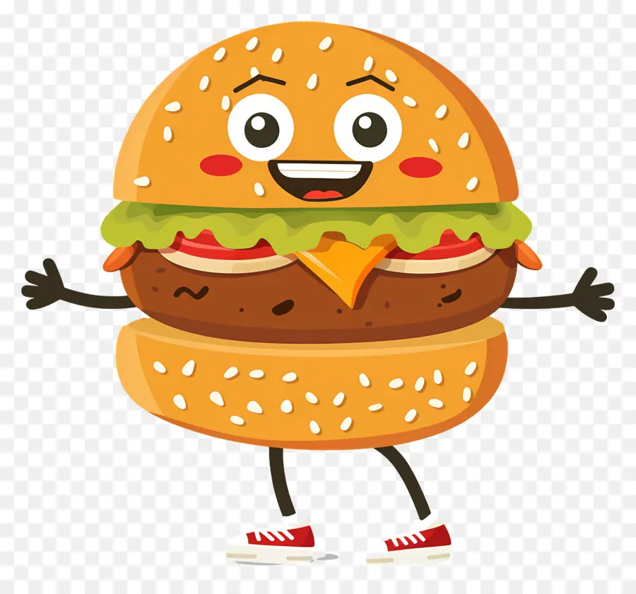 Hamburguesa Animada，Hamburguesa De Dibujos Animados PNG