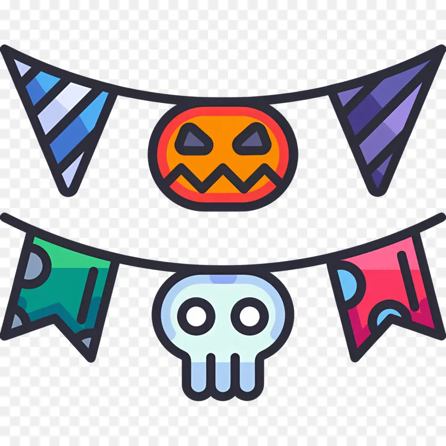 Empavesado De Halloween，Pancartas De Halloween PNG