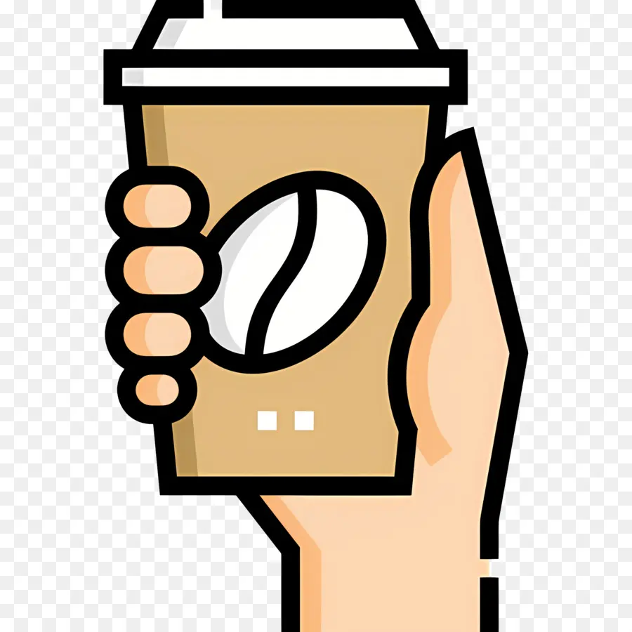 Taza De Cafe Para Llevar，Taza De Café En Mano PNG