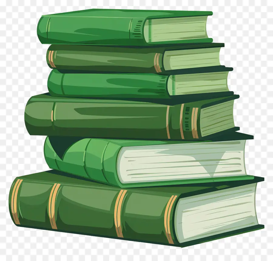 Libros Verde，Pila De Libros PNG