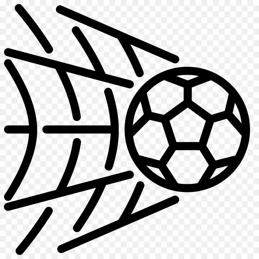 Portería De Futbol，Balón De Fútbol En Red PNG