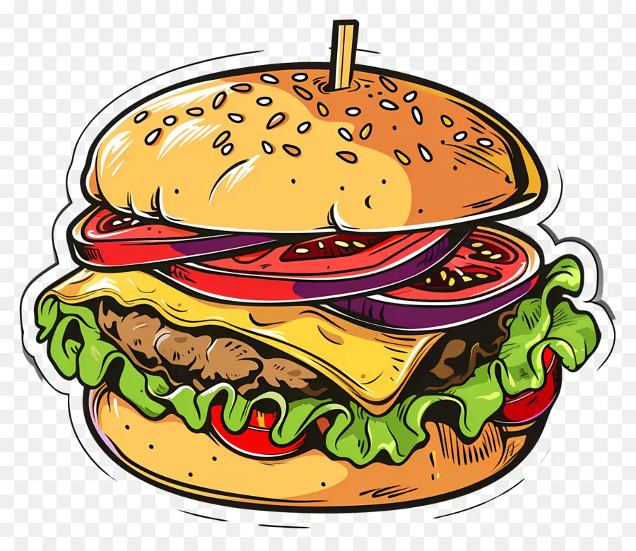 Hamburguesa Animada，Hamburguesa Con Queso PNG