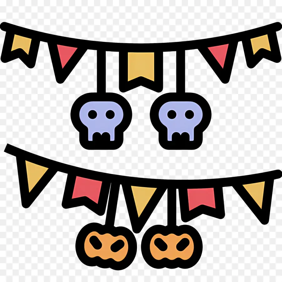 Empavesado De Halloween，Pancartas De Halloween PNG