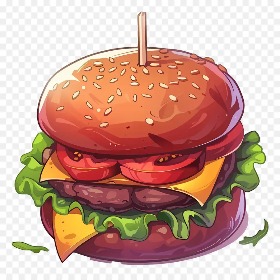 Hamburguesa Animada，Hamburguesa Con Queso PNG