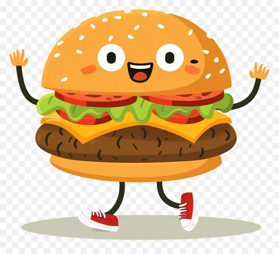 Hamburguesa Animada，Hamburguesa De Dibujos Animados PNG