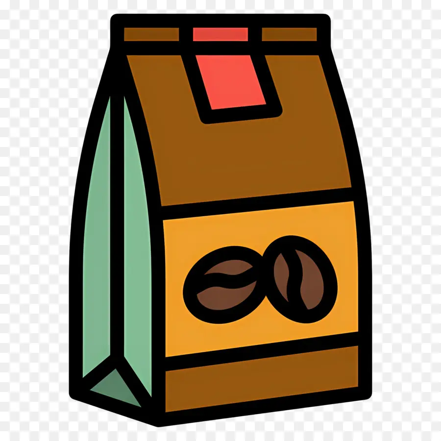 Bolsa De Cafe，Bolsa De Café Verde Y Blanco PNG