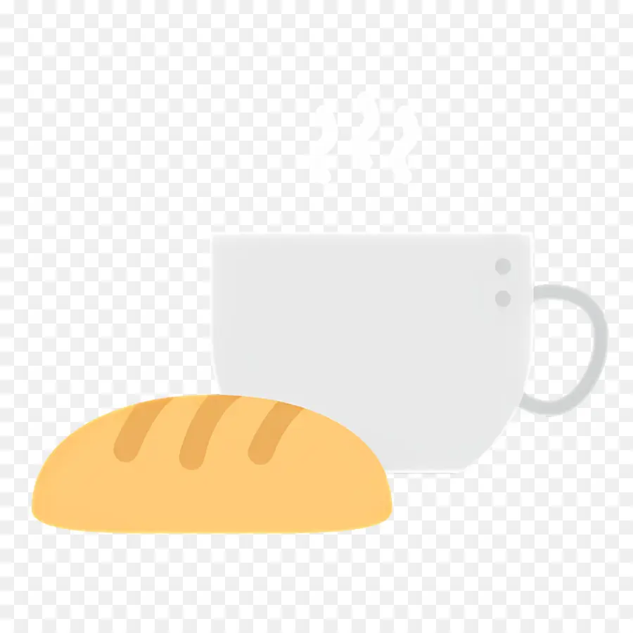 Desayuno Cafe，Taza Y Pan PNG