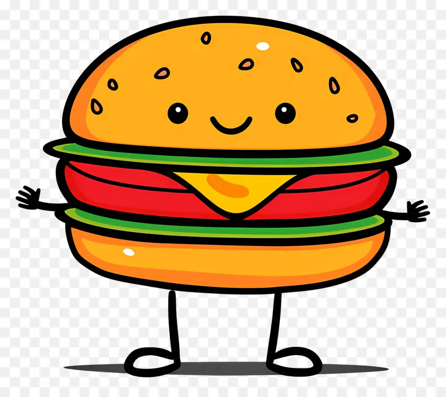 Hamburguesa Animada，Hamburguesa De Dibujos Animados PNG