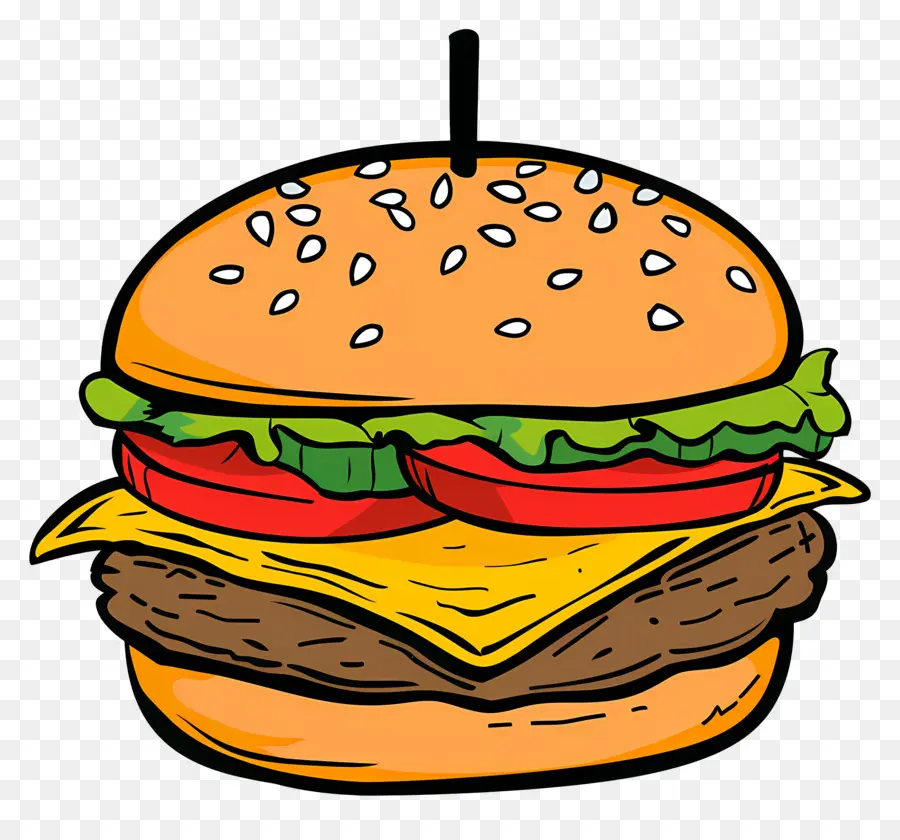 Hamburguesa Animada，Hamburguesa Con Queso PNG