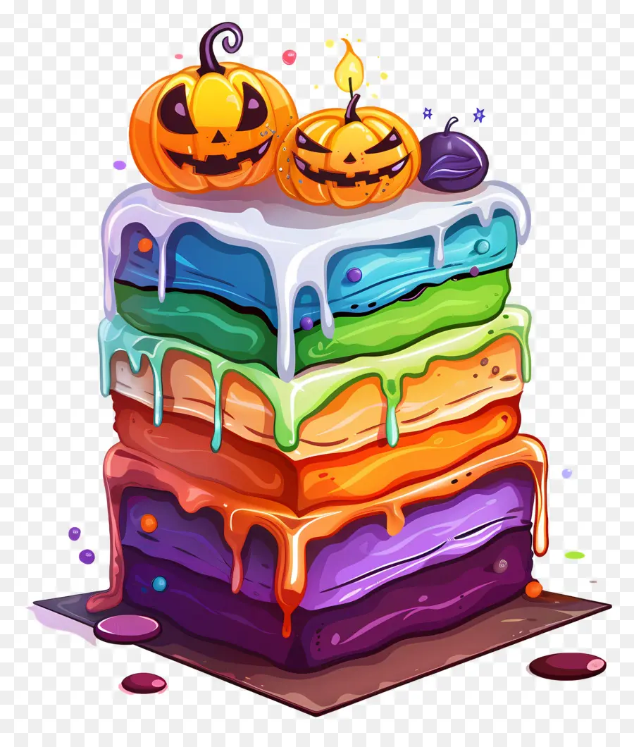 Pastel De Halloween，Calabaza PNG