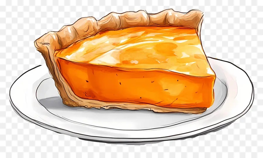 Pastel De Calabaza，Rebanada De Pastel PNG