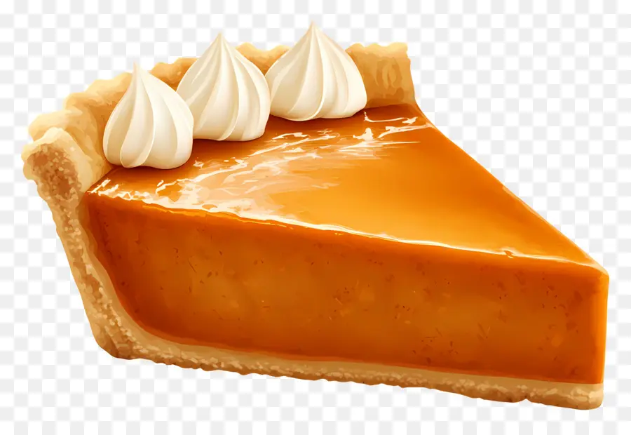 Pastel De Calabaza，Rebanada De Pastel Con Crema PNG