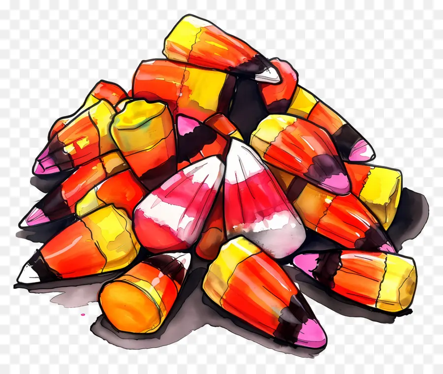 Dulces De Halloween，Maíz Dulce PNG