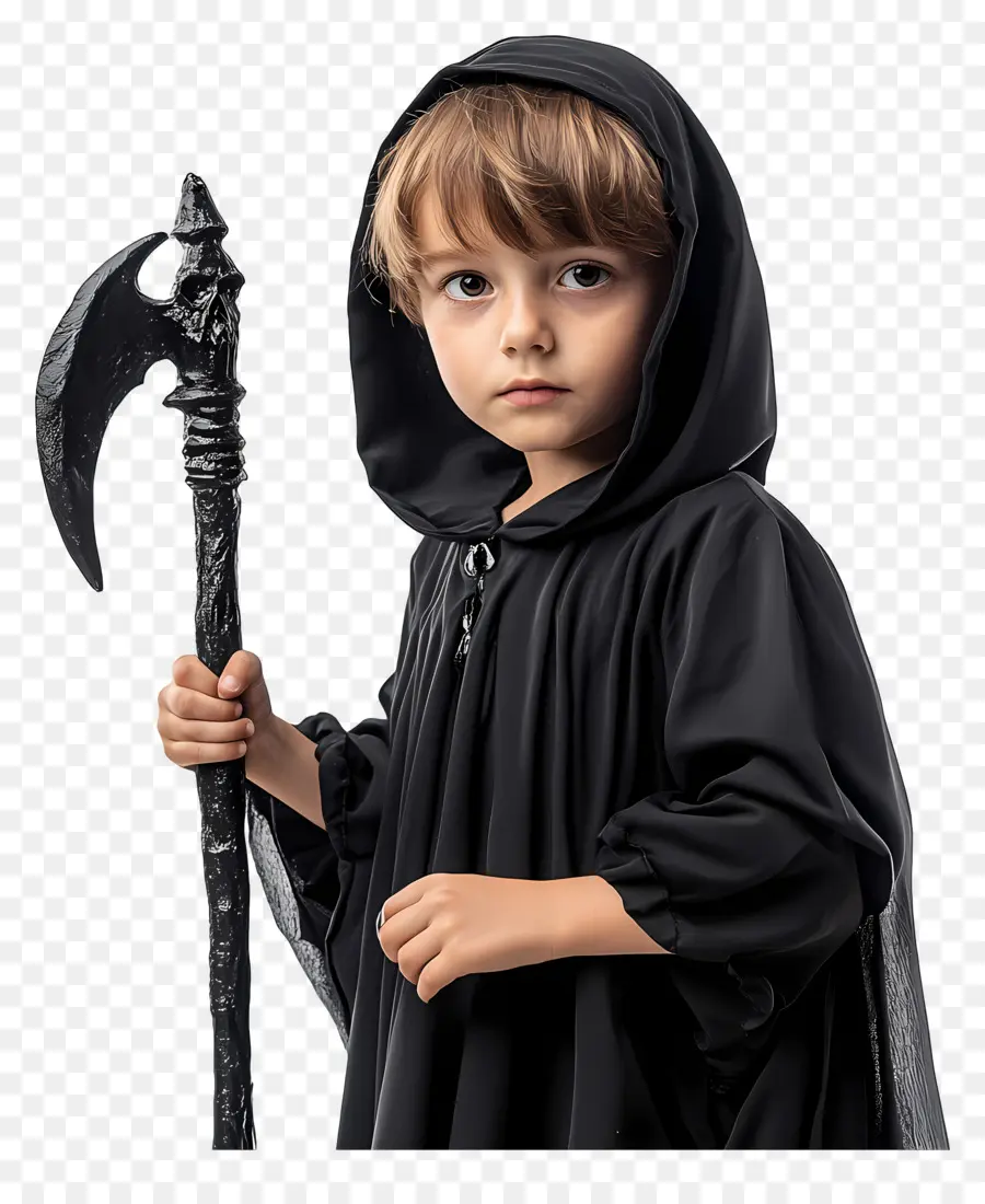 Disfraz De Halloween，Niño Con Capa Negra PNG