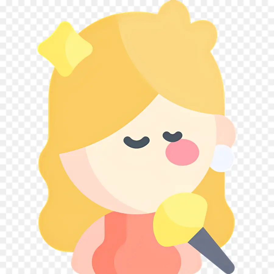 Chica De Belleza，Chica Cantando Con Micrófono PNG