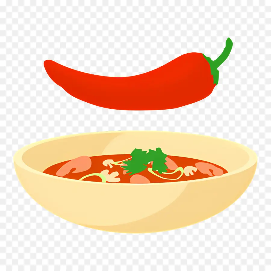 Rojo Frio，Tazón De Sopa Con Chile PNG