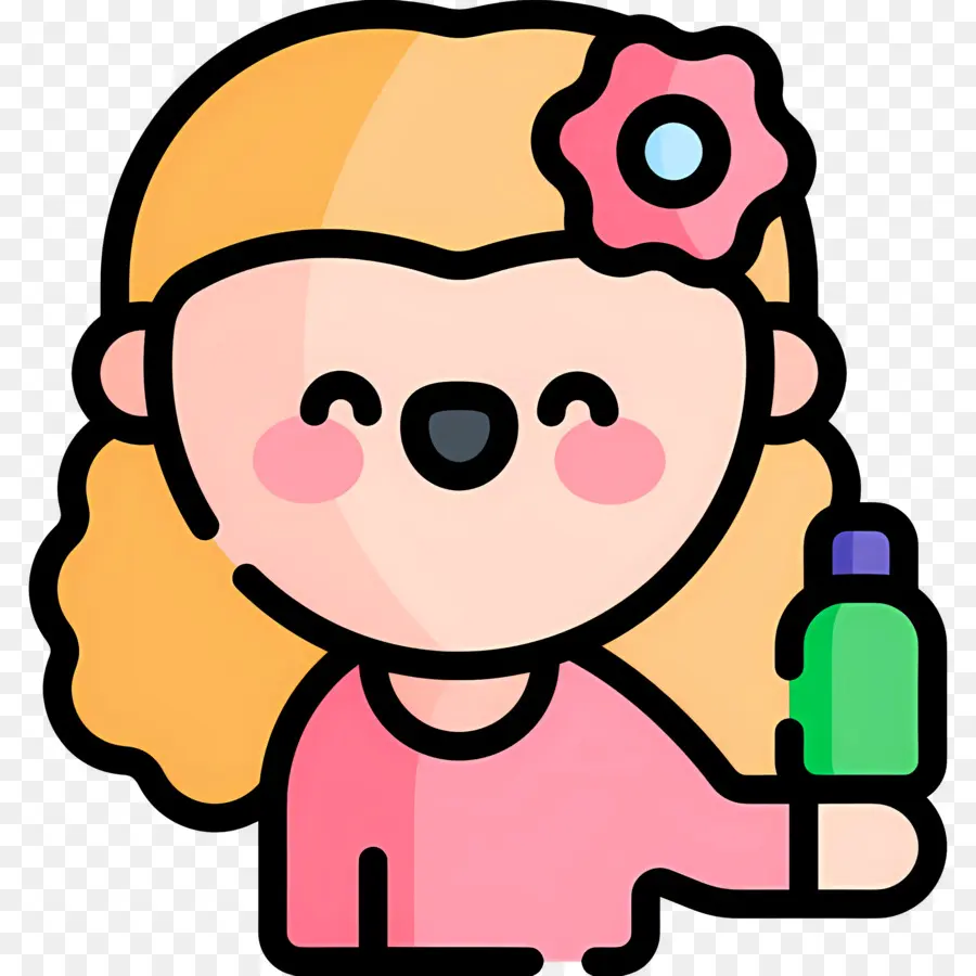 Chica De Belleza，Chica Con Botella PNG