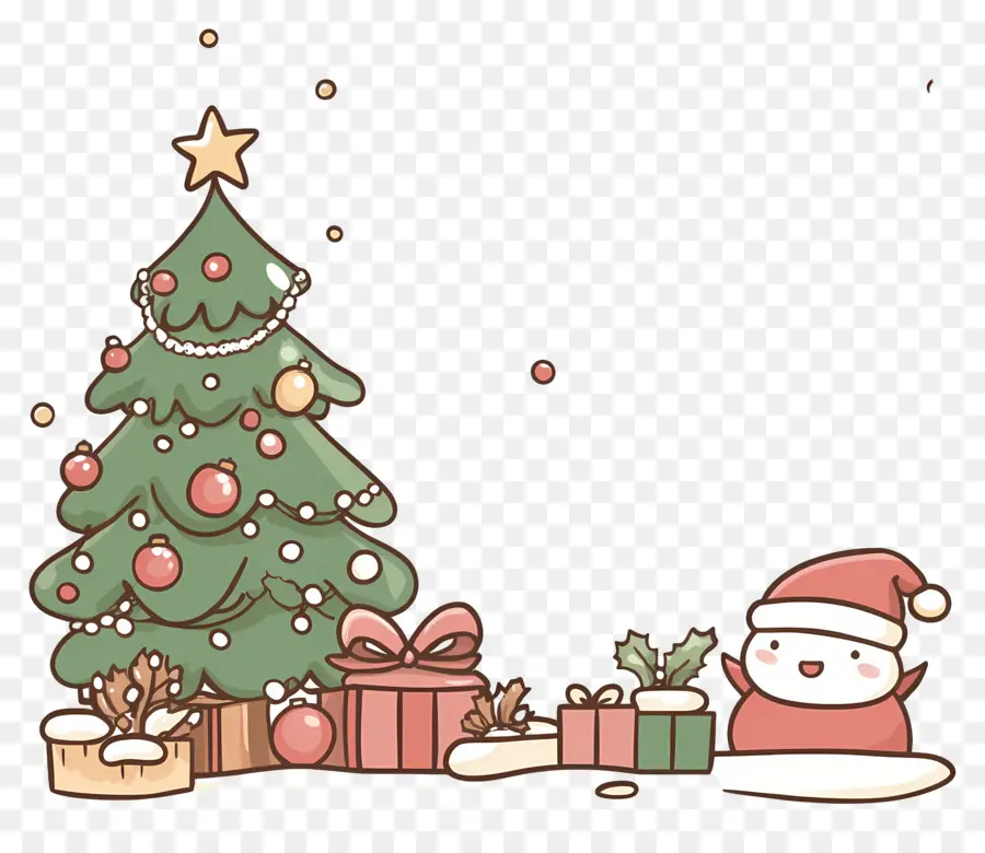 Rincón De Navidad，Muñecos De Nieve Y árbol PNG