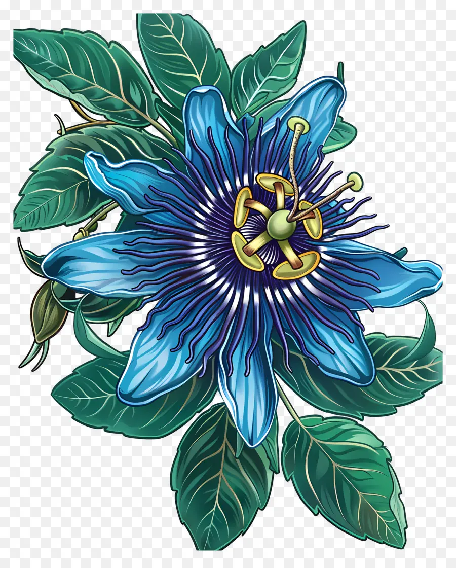 Flor Floreciente，Flor Azul PNG