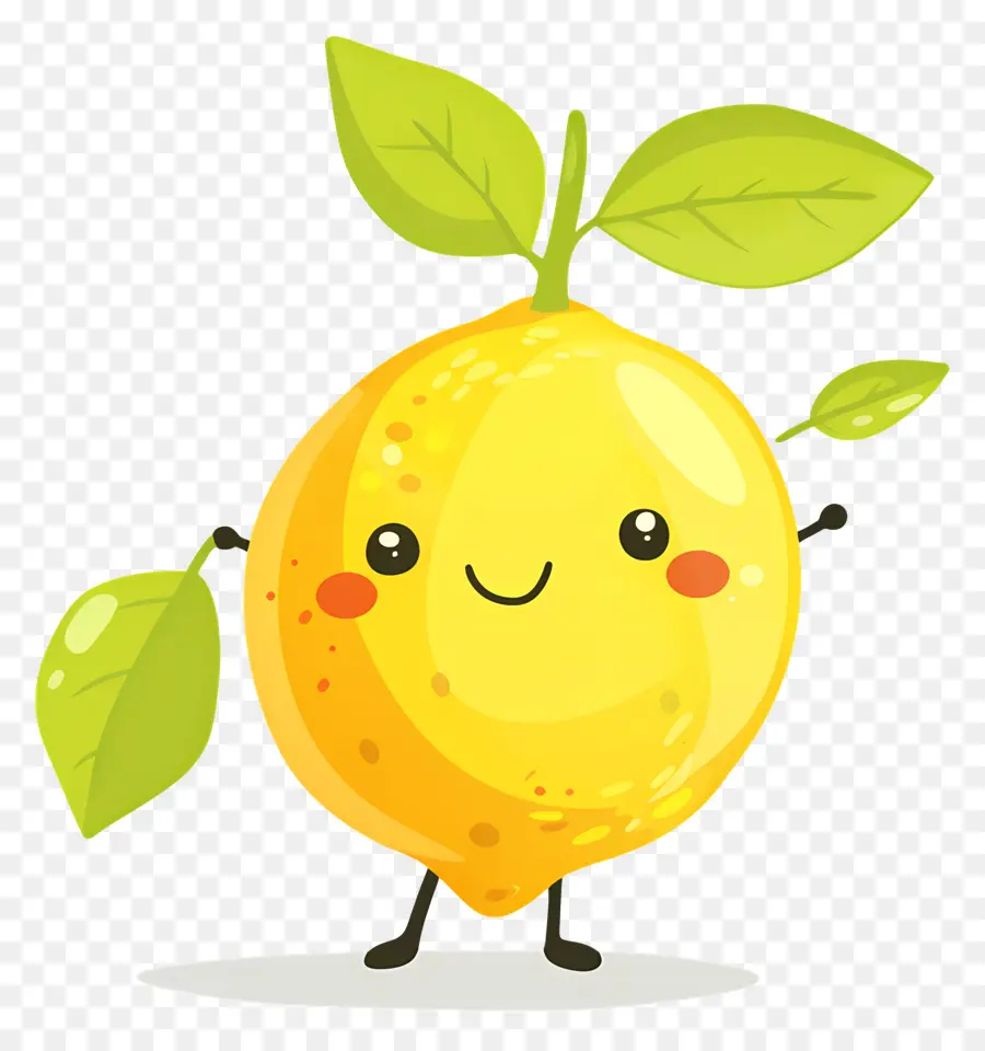 Limón Kawaii，Limón Amarillo PNG