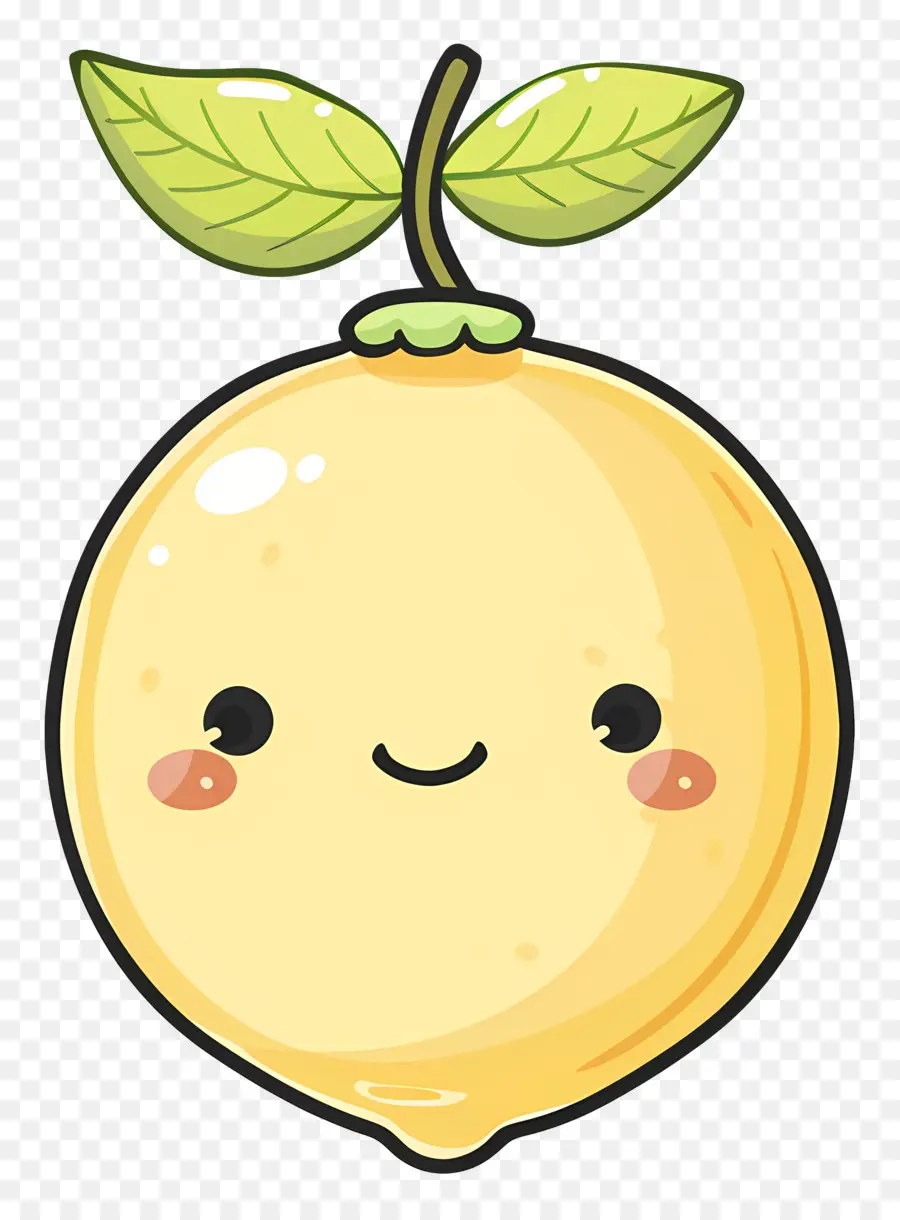 Limón Kawaii，Naranja Feliz PNG