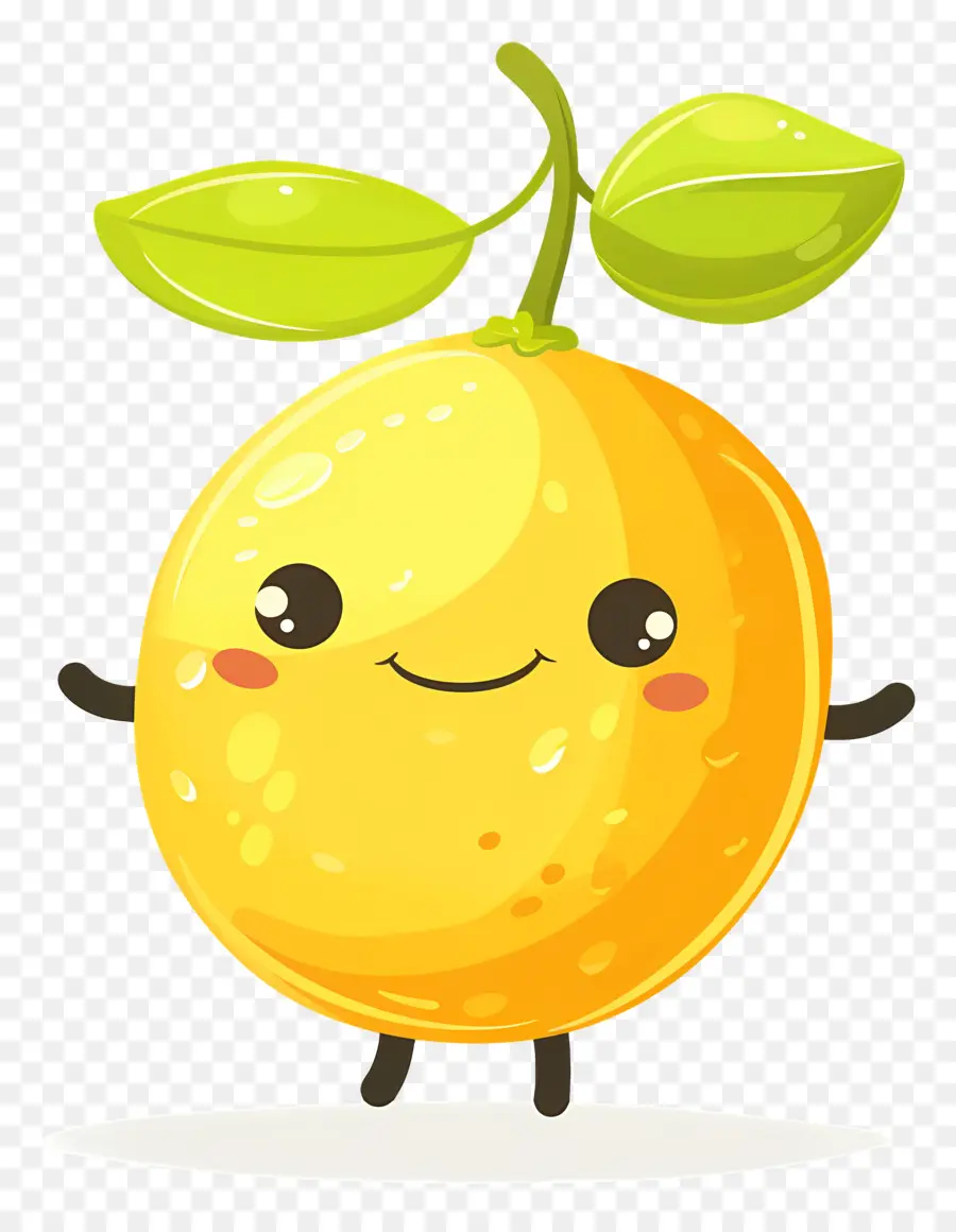 Limón Kawaii，Limón Amarillo PNG