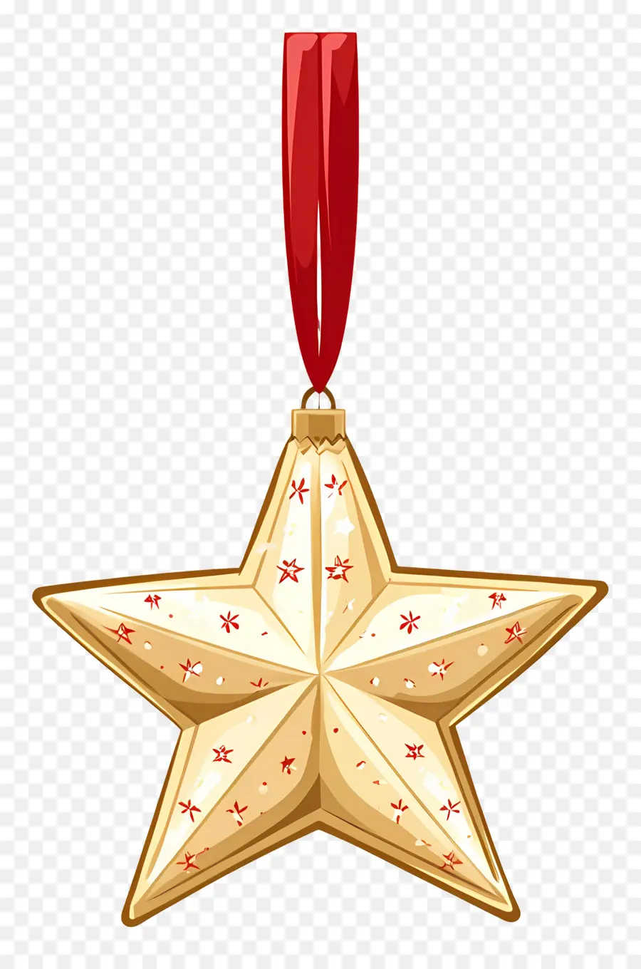 Estrella De Navidad，Adorno De Estrella Dorada PNG