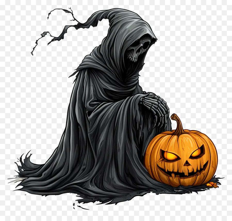 Segador，Fantasma Con Calabaza PNG