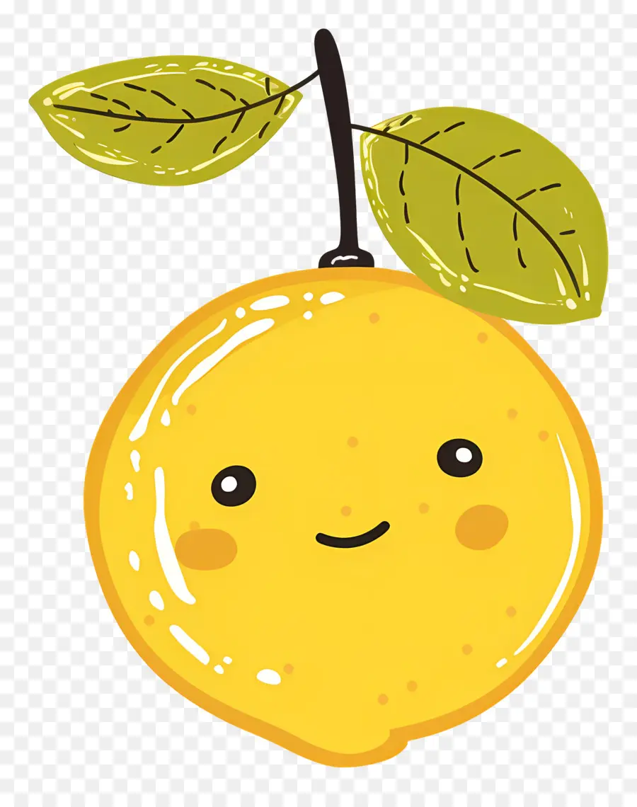 Limón Kawaii，Naranja Feliz PNG