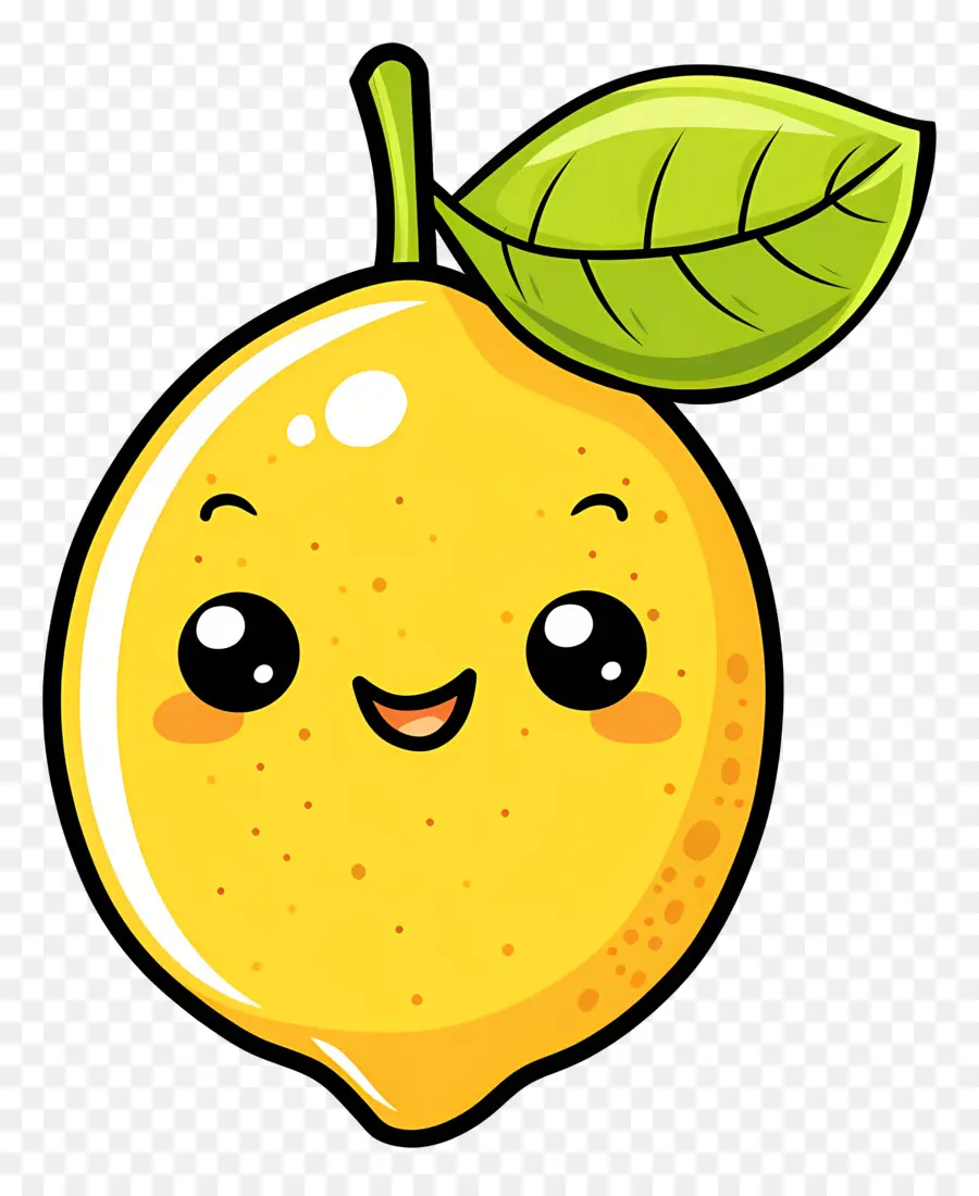 Limón Kawaii，Naranja Feliz PNG