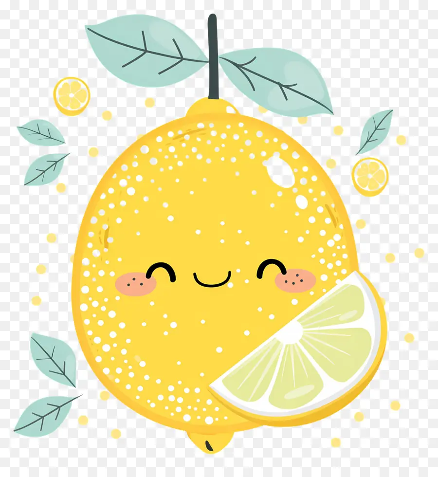 Limón Kawaii，Limón Amarillo PNG