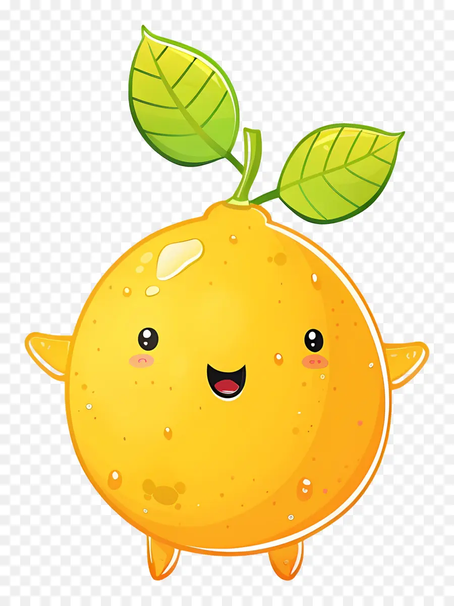 Limón Kawaii，Limón Amarillo PNG