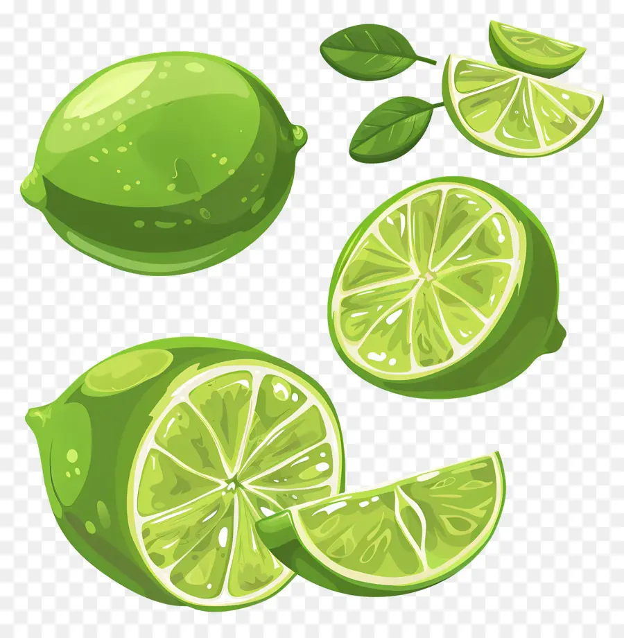 Limón Verde，Lima Y Menta PNG