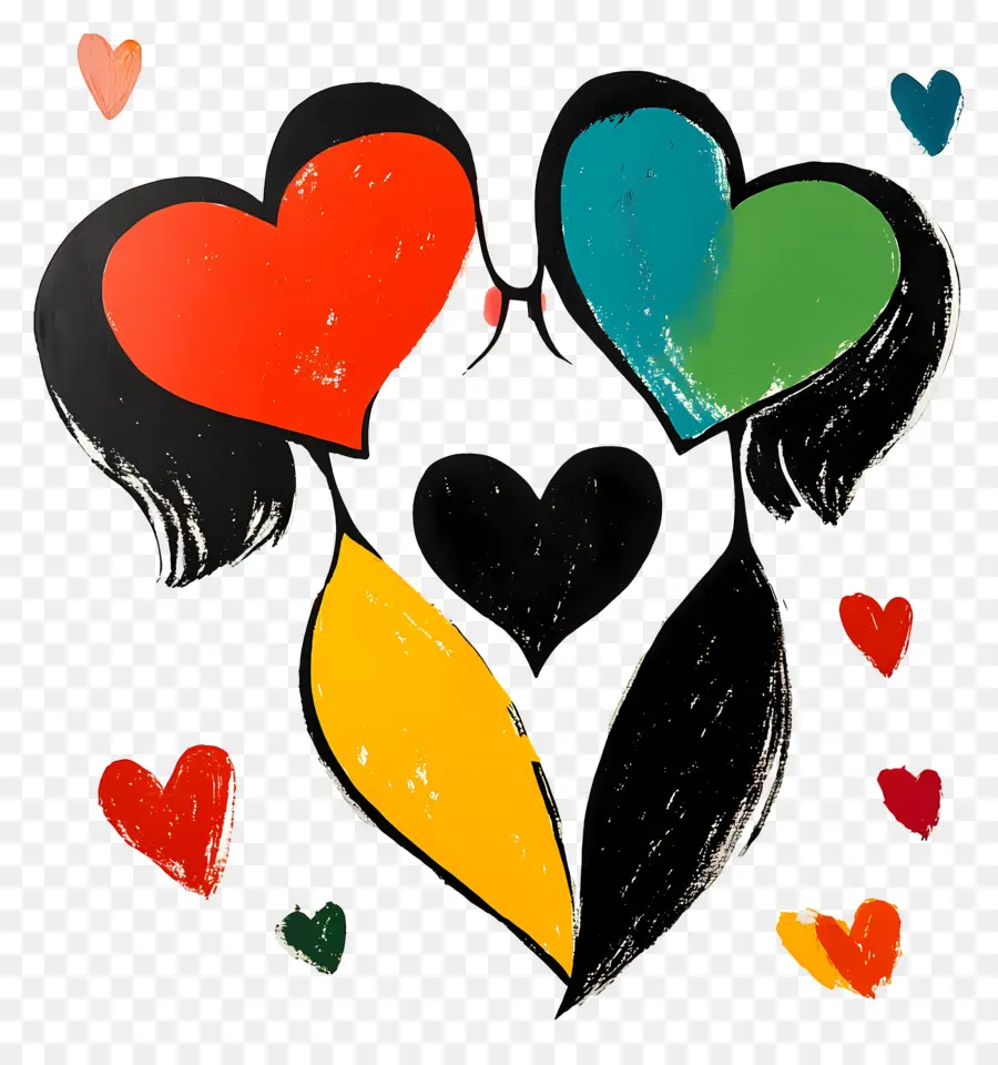 Lindo Amor，Corazones Abstractos PNG