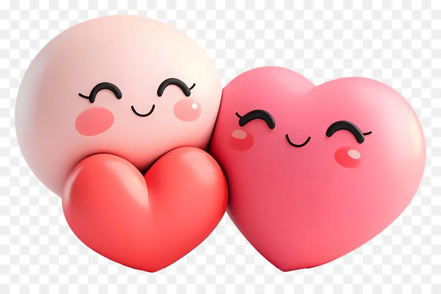 Lindo Amor，Corazones Con Caras PNG