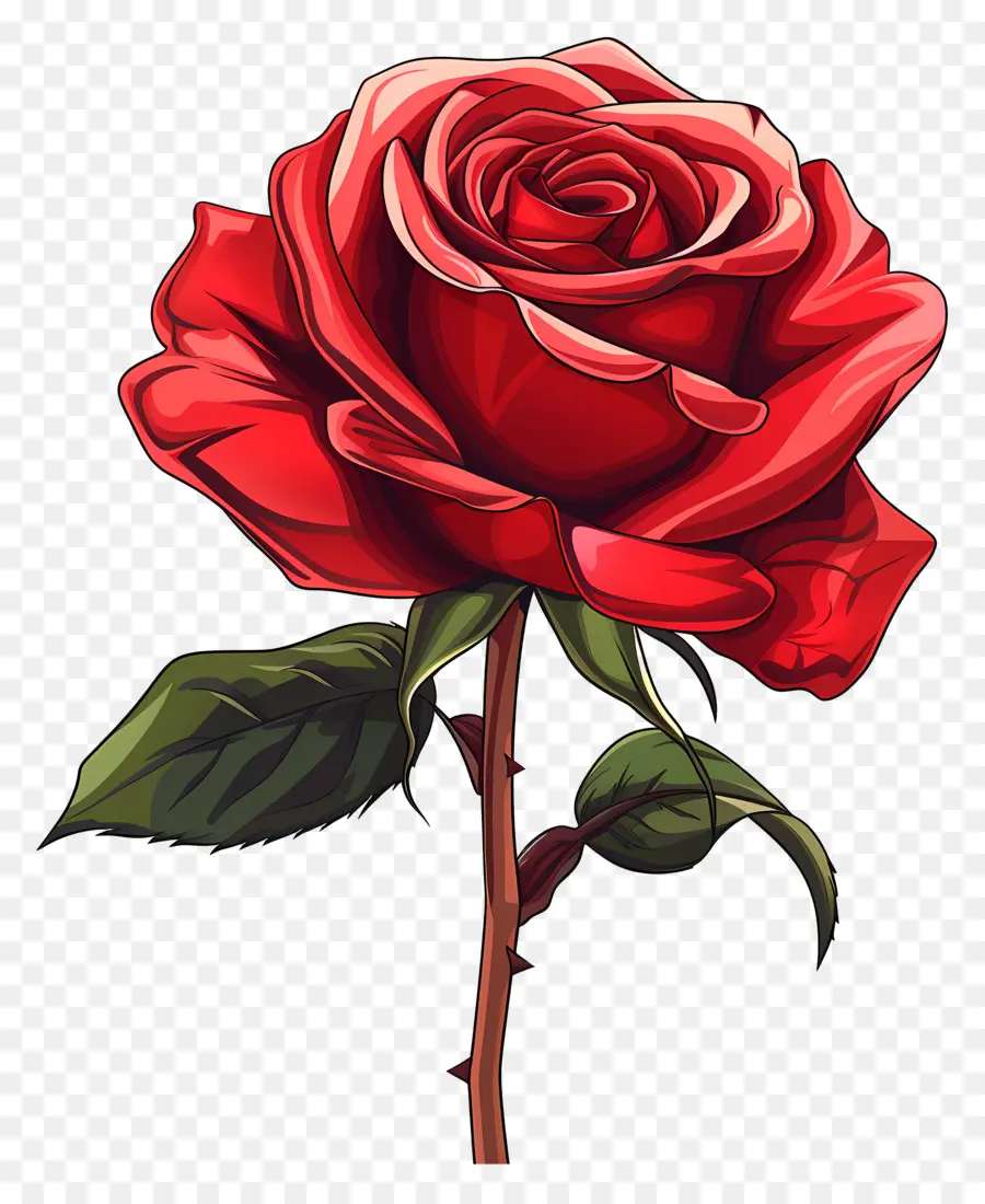 Rosa Roja，Hojas PNG