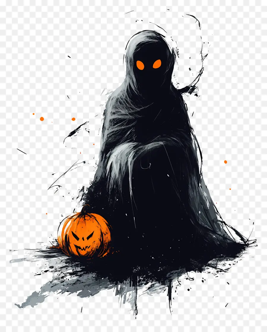 Calabaza Fantasma，Fantasma Con Calabaza PNG